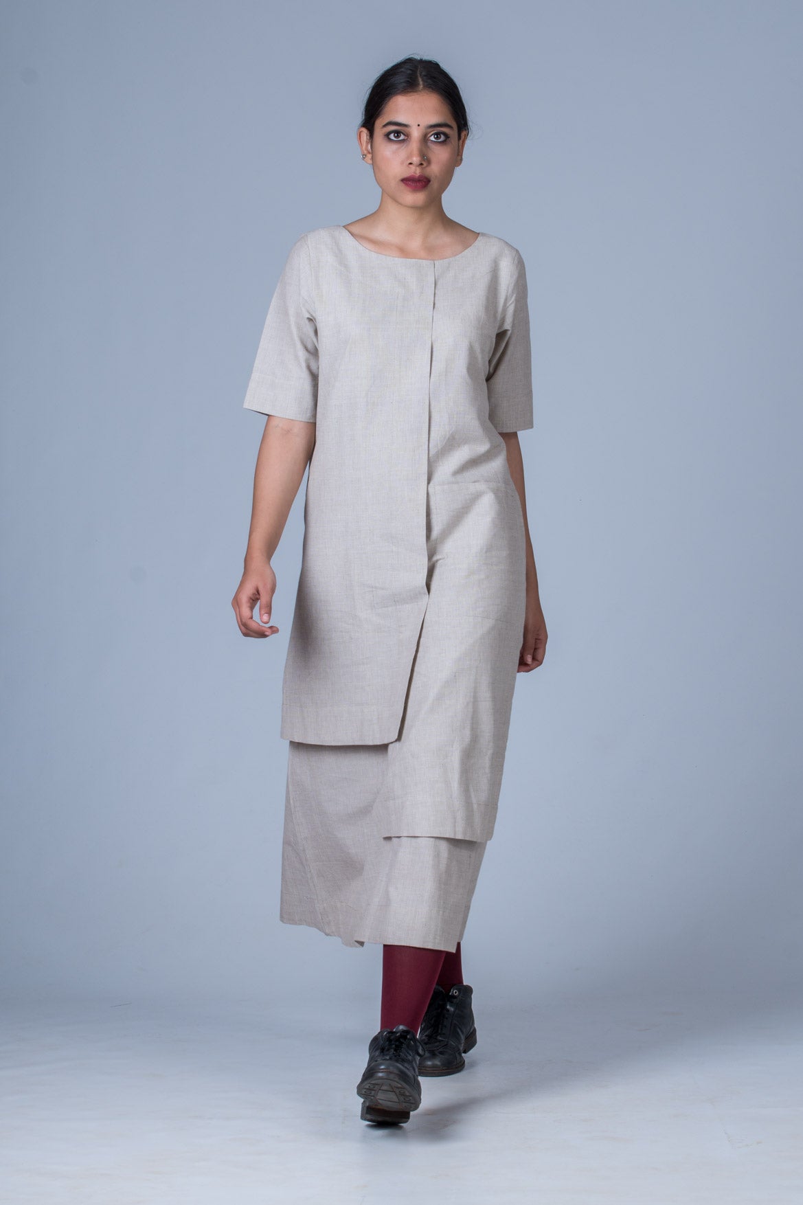 White Organic cotton women Kurta - COTTON WEAR – Upasana Auroville