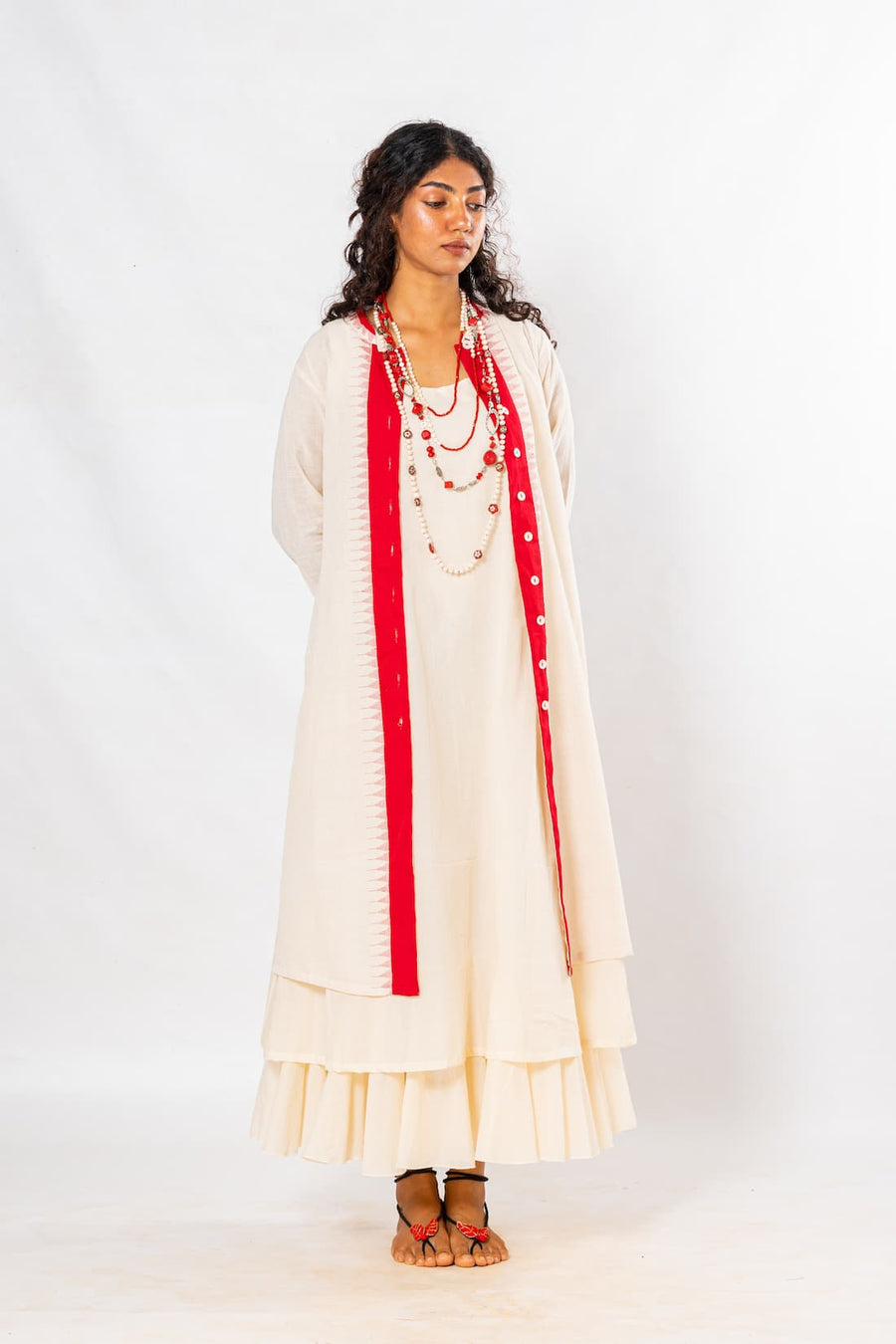 Temple Border khadi with organic mal