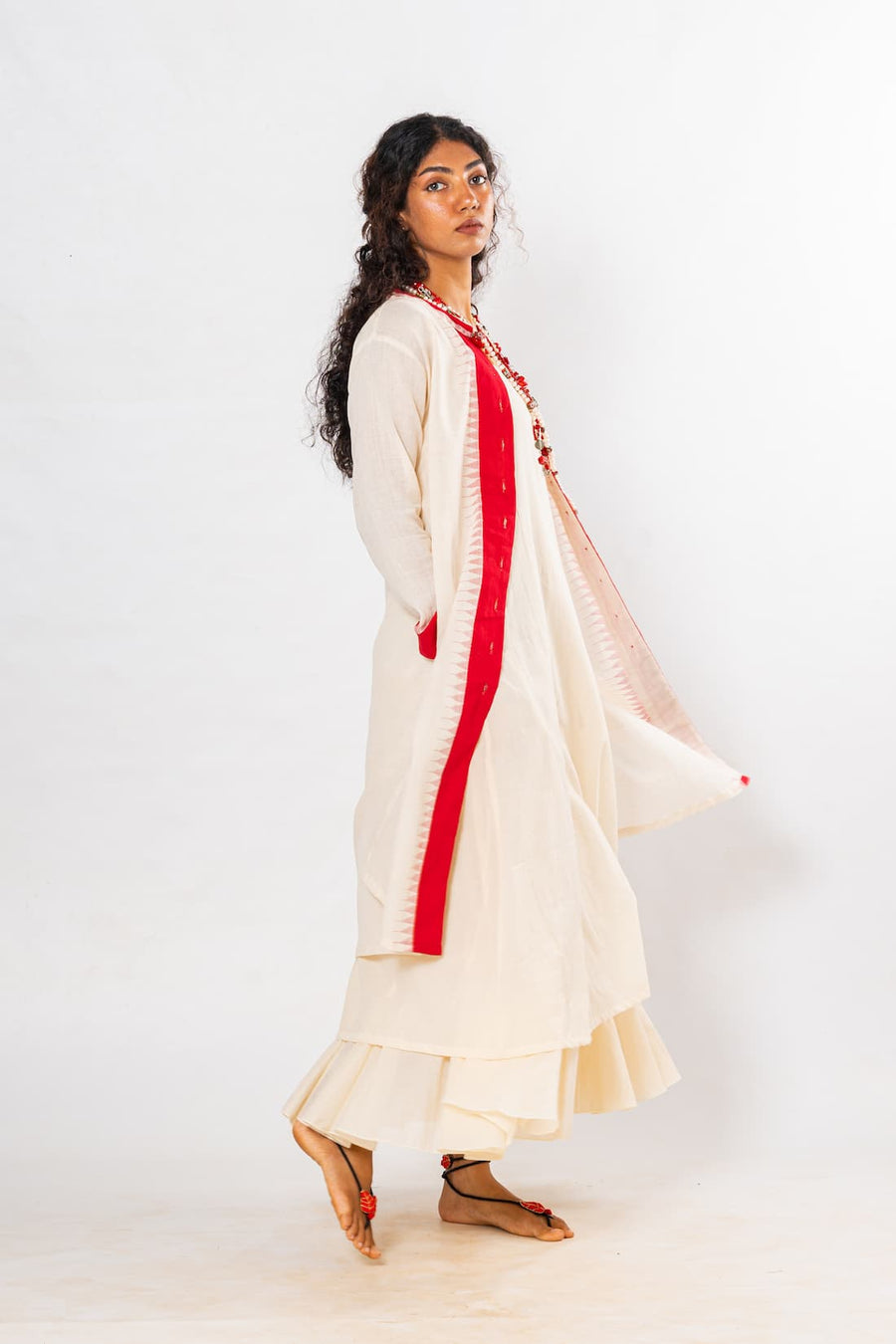 Temple Border khadi with organic mal